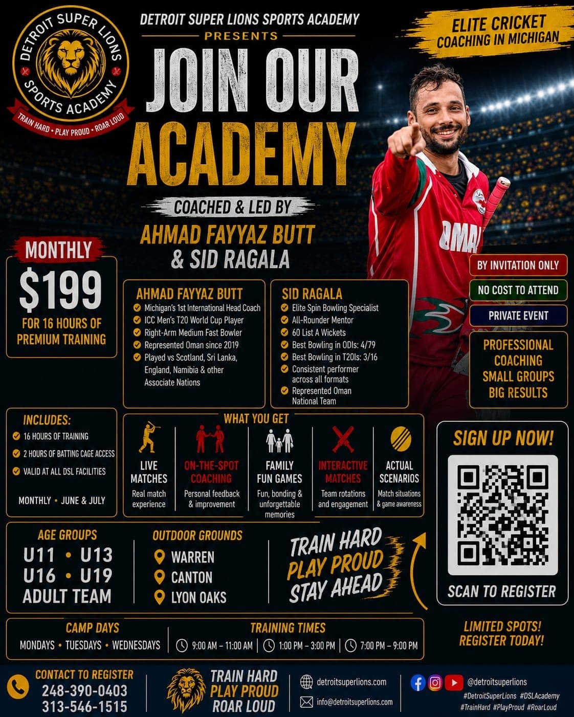 Join Our Academy - Elite Cricket Coaching in Michigan